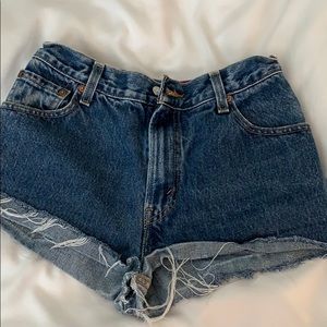 Levi cuffed denim shorts
